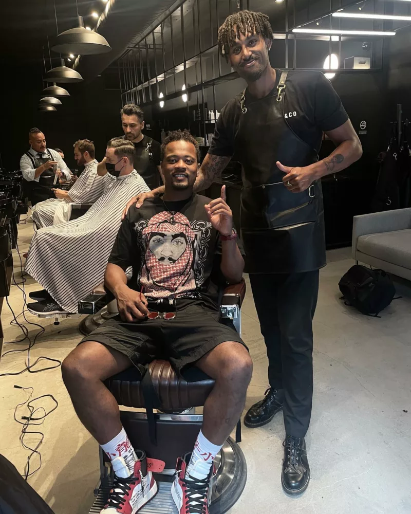 Celebrity Haircuts - Patrice Evra at Chaps & Co